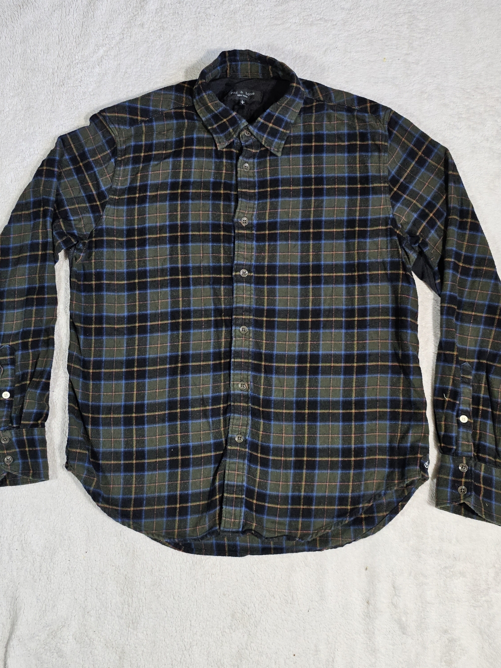 Rag & Bone Men's Flannel Rove Cotton Shirt, size L.